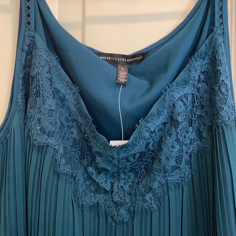 White House Black Market Pleated Cami L